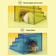 thumbnail image 4 of Mdesiwst 2 in 1 Hamster Climbing Ladder House Safe Odor-free Platform Toy 3 Steps Stairs Non-slip Acrylic Shelter Nest for Small Animals Gerbils Guinea Pig, 4 of 8