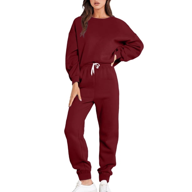 Puntoco Suéter Suelto Sólido con Mangas De Hombro Caídas para Mujer Conjunto De Tops/Camisa De Cuello Redondo De Manga Larga Liquidación Puntoco Puntoco-1076