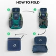thumbnail image 5 of WATERFLY Unisex 30L Small Foldable Packable Travel Hiking Backpacks Daypack,Blue Green, 5 of 7