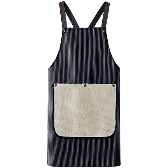 Waterproof Kitchen Apron for Men Women, Removable Hand Towel, Cross Back Design, Oil-Proof, Soft Peach Skin Feel