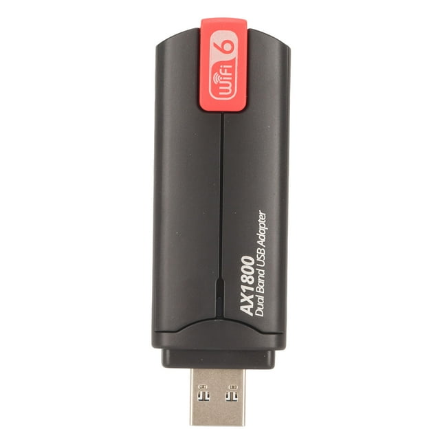 Adaptador WiFi de doble banda de 1800Mbps con antenas duales 3dbi Adaptador WiFi 6 con interfaz USB3.0 de 2,4GHz y 5GHz para PC portátiles