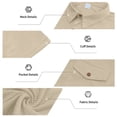 thumbnail image 5 of LTTVQM Mens Corduroy Shirt Jackets 2026 Casual Long Sleeve Button Up Collared Work Shirts Lightweight Shacket with Flap Pockets Khaki M, 5 of 5