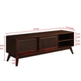 thumbnail image 5 of 59-Inch Rattan TV Console | Supports Large TVs, Solid Wood Legs for Durability, 5 of 6
