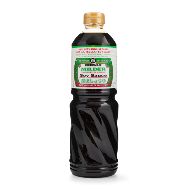 Kikkoman Milder Japan Made Soy Sauce, 33.8 Fl oz