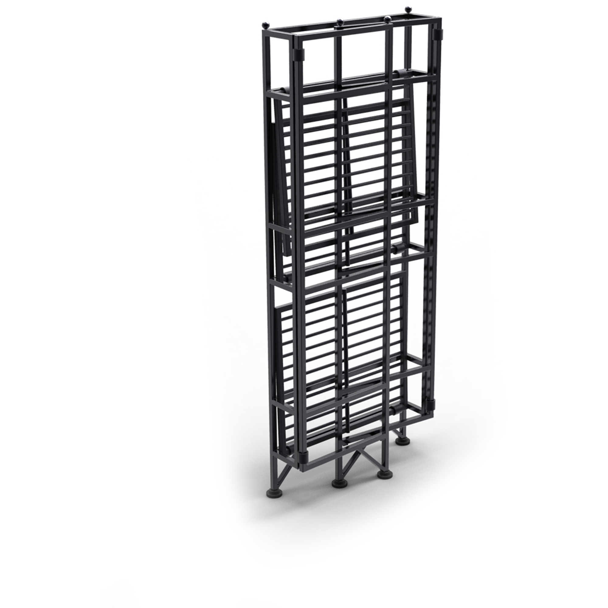 Convenience Concepts Designs2Go Metal Folding 3 Shelf Bookcase, Multiple Finishes