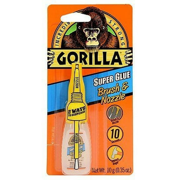 Gorilla Glue Gorilla Super Glue BN Brush and Nozzle - Liquid Adhesive - 6 Pack, 10 g