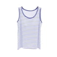 thumbnail image 7 of Liweisiy Striped Tank Tops For Womens Sleeveless Crewneck Relaxed Fit Pajama Tops Layer Printed Casual Sleepwear Gray XL, 7 of 7