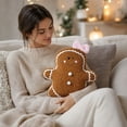 thumbnail image 4 of Gingerbread Man Pillow Cute Soft Christmas Stuffed Character Cushion For Holiday House Decor, 4 of 9