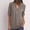 Gray, variant on Oalirro Plus Size Women's Summer Tops Zip Casual Tunic Rollable Sleeve Blouse Tops Shirts