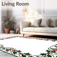 thumbnail image 2 of ODIKA 2'x3' Machine Washable Non-Slip Area Rug, Holly Berry Crochet Kit Yarn Embroidery High Traffic Rug, Green, 641291, 2 of 7