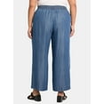 thumbnail image 3 of JMS Just My Size by Hanes Women's Plus Chambray Split Hem Pants, 28” Inseam, Sizes 0X-4X, 3 of 5