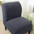 thumbnail image 4 of Chair Covers High Stretch Armless Chair Covers for Living Room Luxury Thick Velvet Chair Slipcovers Modern Furniture Protector with Elastic Bottom, Machine Washable, 4 of 7