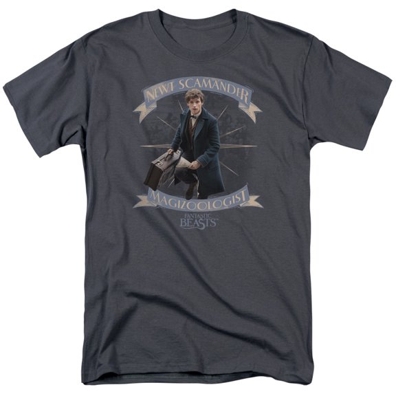 Fantastic Beasts T-Shirt Newt Scamander Unisex Graphic Tee For Men & Women Charcoal