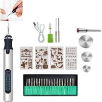 Professional Engraving Pen: 37 Bits 3-Speed USB Rechargeable Cordless Rotary Engraver, Suitable for 50 Surfaces (Metal Wood Glass Plastic) – Portable for DIY Crafts Silver