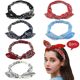 thumbnail image 1 of Women's Bowknot Bandana Headband Vintage Floral Rabbit Turban Elastic Hair Band Hair Accessories 6pcs, 1 of 5