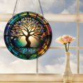 thumbnail image 7 of Lwlmwt Tree of Life Sun Catcher Window Decoration 6-inch Acrylic Round Stained Glass Sample Ornament Indoor Hanging Decor Suitable for Home Decor Women's Thanksgiving & Christmas Gift, 7 of 7