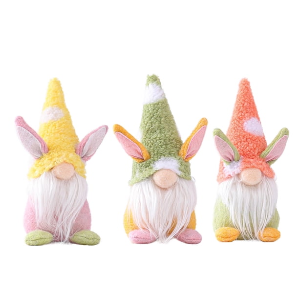 3 unidades de muñecas sin rostro de Pascua, muñecas enanas, decoración para dormitorios, salones, escritorios, fiestas y festivales