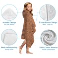 thumbnail image 7 of Orange Occult Pattern Hooded Bath Towel，50"x30" for Ages 3 To 12 Kids, Quick Dry Lightweight Soft Microfiber Hood Beach Towel Cover Up for Kids, 7 of 7