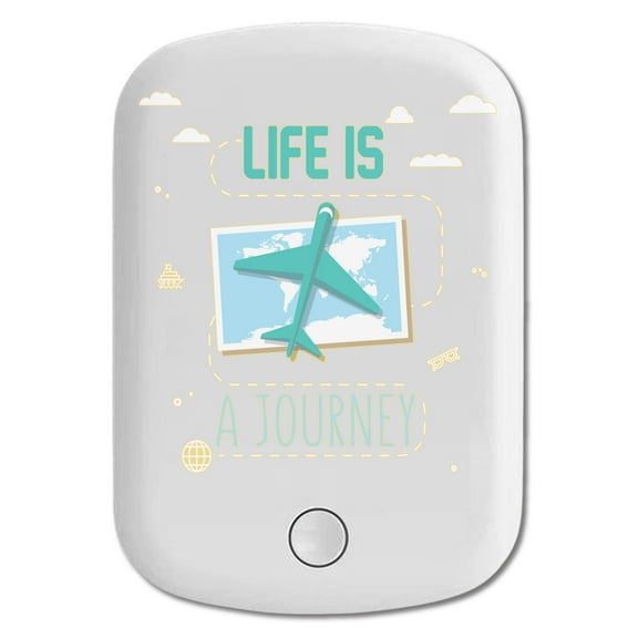 DistinctInk Magnetic Battery Pack, 5000 mAh Wireless Portable Charger with USB-C Cable, Compatible with MagSafe iPhone 14 / 13 / 12 Series - Life Is A Journey