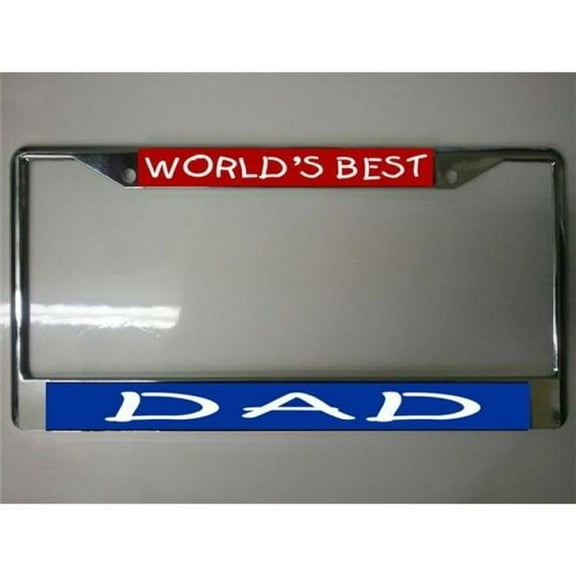 212 Main LPO1629 Worlds Best Dad Photo License Plate Frame, Free Screw Caps