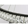 thumbnail image 6 of Elegant Lighting Monroe 42" Round Crystal LED Double Ring Pendant in Black, 6 of 9