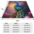 thumbnail image 7 of Peacocks Throw Blankets for Couch & Bed, 80"X60" Fleece Blanket Flannel Blanket Super Soft & Warm Blankets for Fall and Winter Lightweight Fuzzy Cozy Microfiber Blankets for Women, Men, Kids, 7 of 7