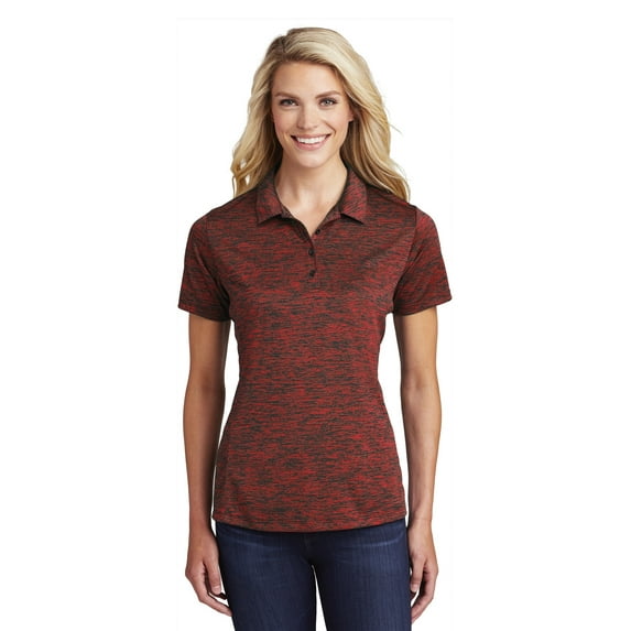 Sport-Tek Ladies Posicharge Electric Heather Polo