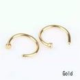 thumbnail image 5 of K-KED 50PCS 18G Fake Nose Ring Surgical Steel Unisex Lip Ear Rings Body Piercing Stud-Gold-8mm 18G, 5 of 9