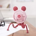 thumbnail image 4 of Ventilador De Cochecito Ventilador USB para cochecito, 5 V, 2,5 W, ventilador eléctrico de pulpo, refrigeración silenciosa de 3 velocidades (rosa A2) Sywqhk Libre de BPA, 4 of 7