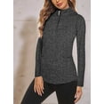 thumbnail image 5 of Women'S 1/4 Zip Shirts UPF 50+ Sun Protection Pullover Long Sleeve Quick Dry Workout Hiking Athletic Shirts Black XXL, 5 of 6