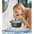 thumbnail image 4 of Face Bowl for Ice with Built-in Ice Tray – Collapsible Silicone Facial Ice Bath Bowl for Cold Plunge Therapy, Skin Tightening & Acne Relief – Portable Spa Tool for Home & Travel(Black), 4 of 10