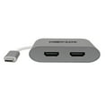 thumbnail image 3 of Tripp Lite Usb C To Hdmi Adapter Converter 2-port Dual Usb-c 3.1 4k@30hz - External Video Adapter - Usb-c 3.1 Gen 1 - Hdmi - Gray, 3 of 5