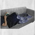 thumbnail image 6 of Northwoods Soft Flannel Fleece Blanket, Snowfall at Midnight Spruce Pine Trees Among the Hills Dark Forest, Cozy Plush for Indoor and Outdoor Use, 50" x 60", Indigo Lilac Pale Grey, by Ambesonne, 6 of 6