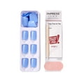 thumbnail image 6 of KISS imPRESS Color Press-on Nails Manicure, Baby Why so Blue, Short, Adult, 6 of 7
