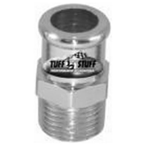 Tuff-Stuff TFS4450B Straight 0.5 in. NPT Male to 0.75 in. Hose Barb Steel Adapter Fitting, Chrome