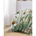 thumbnail image 2 of Daisy Flower Beige Sofa Couch Covers for Dog,Washable Sectional Couch Slipcoverfor Loveseat with Tassels,Retro Floral Plant Farmhouse Wooden Non Slip Sofa Throw Cover Blanket Large 71''x102'', 2 of 8