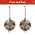 thumbnail image 2 of Zufioo Rustic Tile Pattern Print Large Acrylic Christmas Ornaments, Suitable for Christmas Tree Christmas Holiday Party Pendant Decorations-Round Shape, 2 of 7