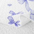 thumbnail image 5 of Erosebridal Watercolor Heart Bow Bed Spread Queen for Girls, Purple Gingham Ribbon Queen Coverlet Set, 3-Piece, 5 of 7