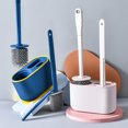 thumbnail image 5 of Kripyery 1 Set Practical Toilet Cleaner Durable Punch-Free Plastic Toilet Brush Holder Kit for Home, 5 of 8
