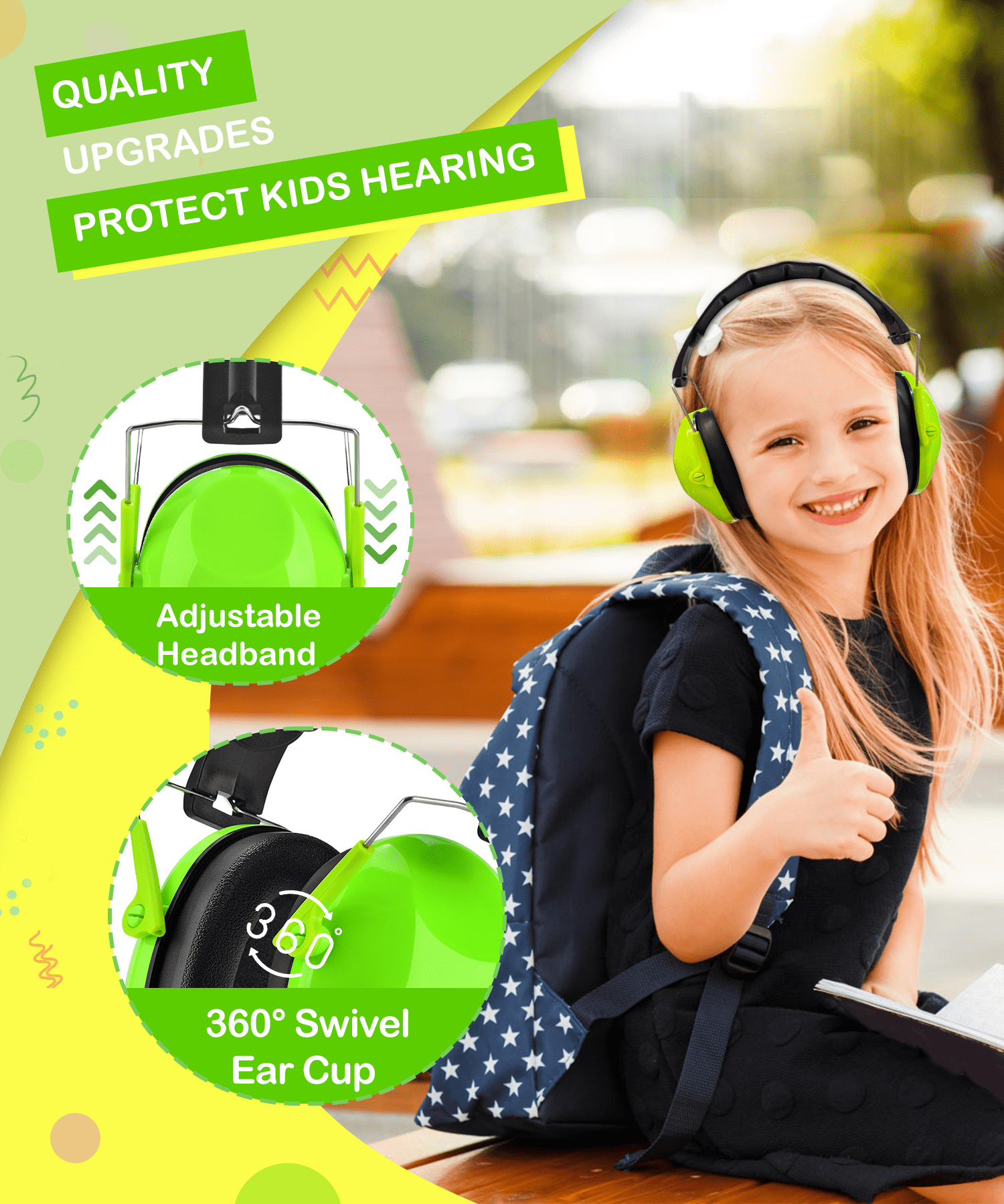 ZOHAN 2 Pack Kids Noise Cancelling Headphones, 25dB NRR Kids Ear Protection for School Travel Autism