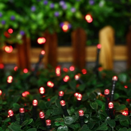 Outdoor String Lights 40ft 100 Led Waterproof Solar Decoration Outdoor String Lights 40ft 100 Led Waterproof Solar Decoration Lighting For Indoor Patio Lawn Garden And Holiday Festivals Red