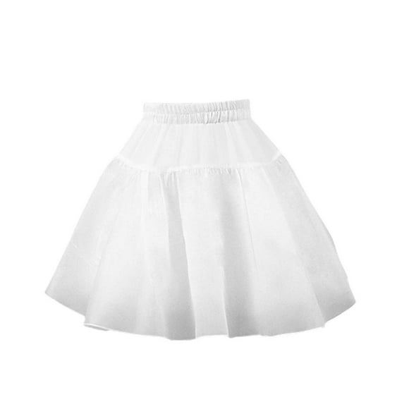 JIRNDf Robe de Demoiselle d'Honneur pour Mariage Fête Princesse Robe de Bal Jupe Élégante Jupe Intérieure Soutien Blanc Anniversaire Souper Performance Jupe Bouffante Été Formelle Décontractée Robe Fille Blanche
