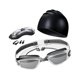 thumbnail image 5 of 5x Gafas de natación y gorro, antifugas, para buceo en piscina, para hombres y mujeres. Gris, 5 of 8
