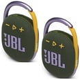 thumbnail image 1 of Altavoz Bluetooth JBL Clip 4 a prueba de agua, paquete de 2 (verde), 1 of 9