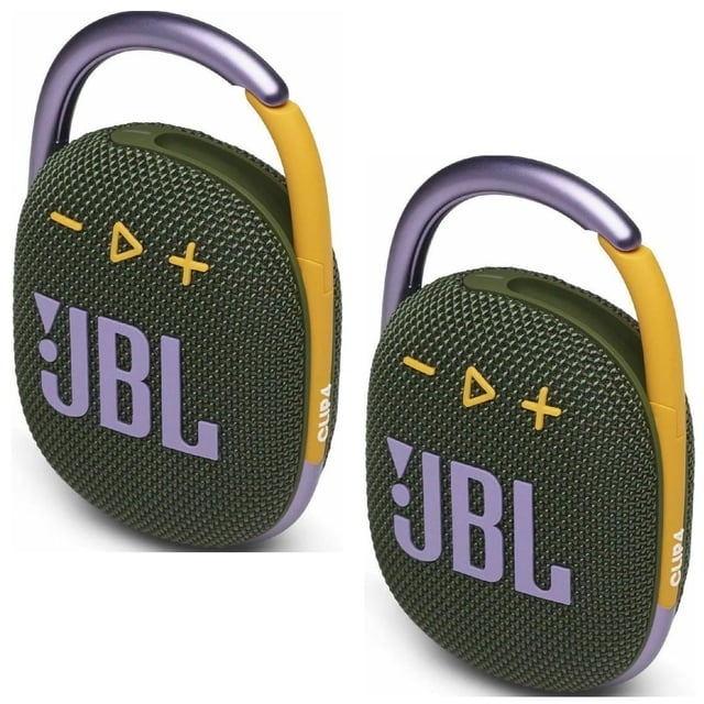 Altavoz Bluetooth JBL Clip 4 a prueba de agua, paquete de 2 (verde)