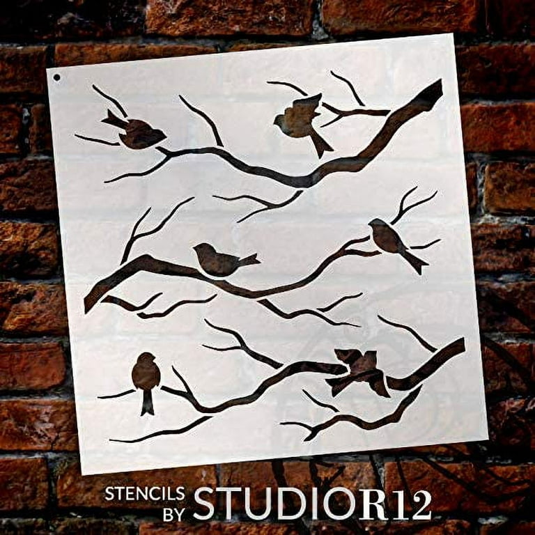 64 Pieces Stencils for Painting, Small Reusable Farmhouse Stencil, Art  Craft Template for Painting on Wood, Wall, Fabric, Rock, Chalkboard, Sign,  DIY