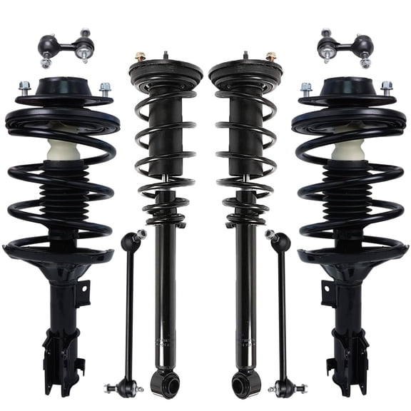 Detroit Axle - 8pc Struts Kit for 2000-2005 Mitsubishi Eclipse 4 Ready Suspension Struts w/Coil Spring Assembly 4 Stabilizer Sway Bar Links 2001 2002 2003 2004 Front and Rear Replacement