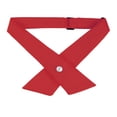 thumbnail image 1 of INSPIRE CHIC Unisex School Uniform Solid Adjustable Button Criss-Cross Bow Tie Red One Size, 1 of 6