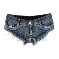 thumbnail image 1 of letairis Short en Jean Taille Basse Ajusté pour Femmes, Extensible, Micro Denim Bleu P 1Ensemble, 1 of 6