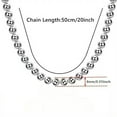 thumbnail image 2 of QQTDFG 925 Sterling Solid Silver 8MM Hollow Ball Beaded Chain Necklace For Women Man-10MM, 2 of 7